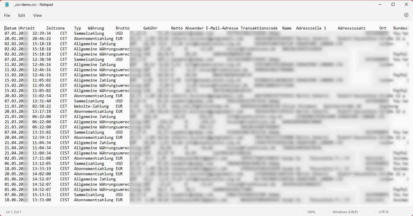 CSV File Format