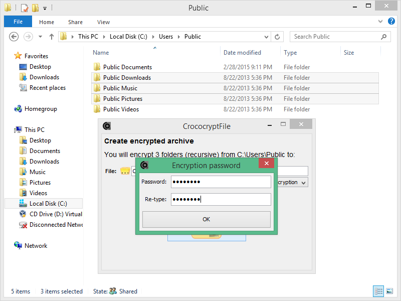 Windows 8 CrococryptFile 1.6a full Windows 8 CrococryptFile full