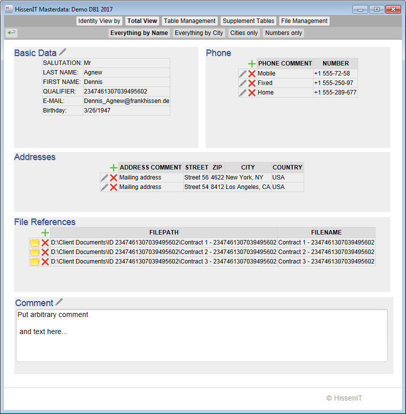 HissenIT Masterdata software