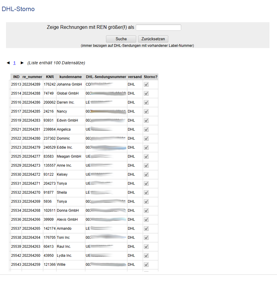 DHL Cancellation and Shipment Overview