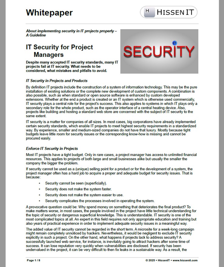 IT Security for Project Managers eBook Preview