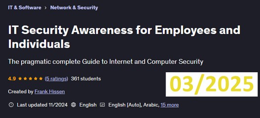 Udemy Course Review IT Security Awareness