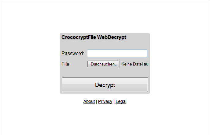 CrococryptFile WebDecrypt