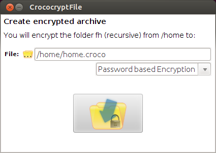 CrococryptFile Linux Encrypt GUI folder